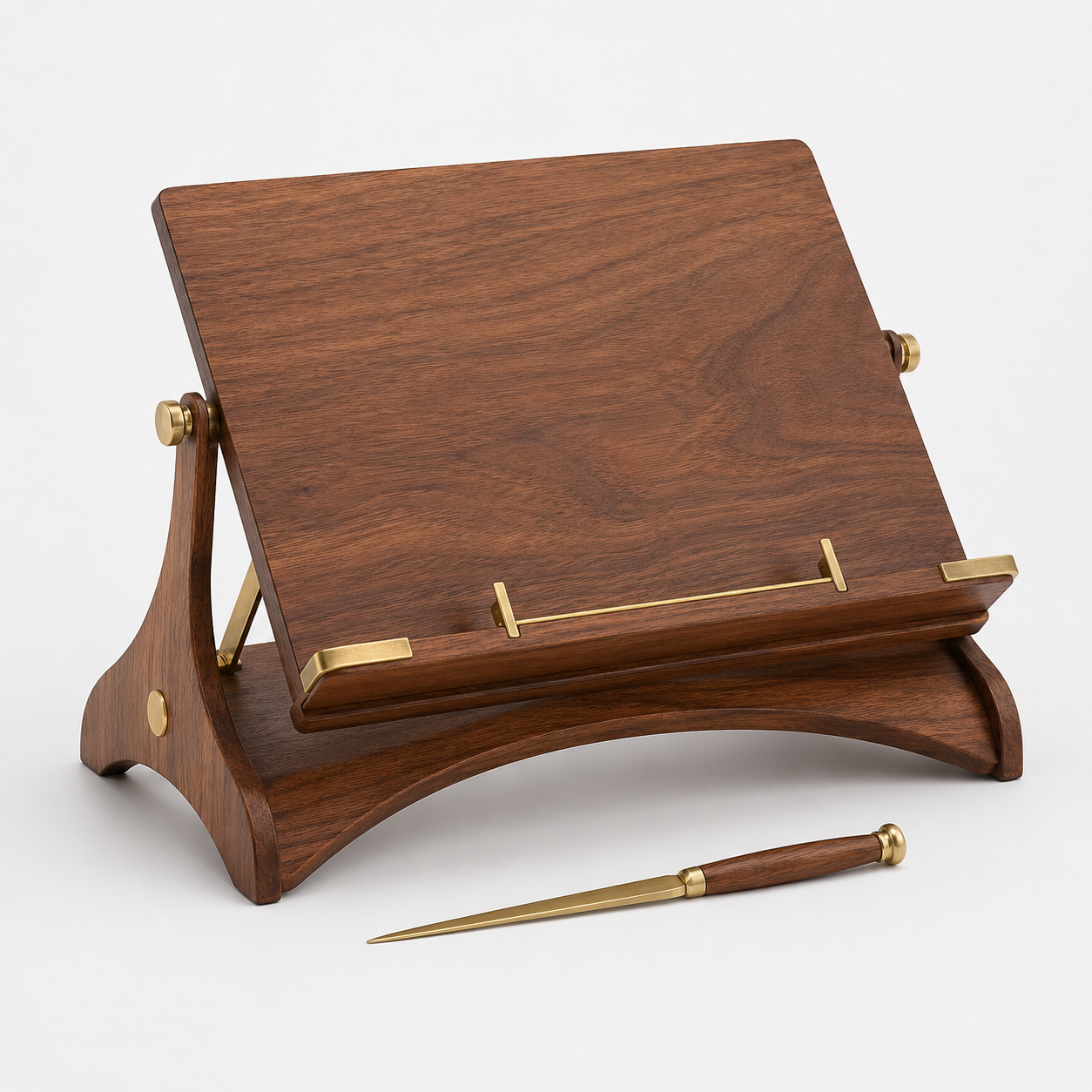 Casa Bellora Walnut Reading Stand Set