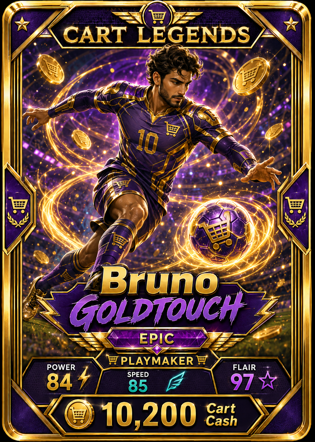 Cart Legends Bruno Goldtouch — Epic Playmaker