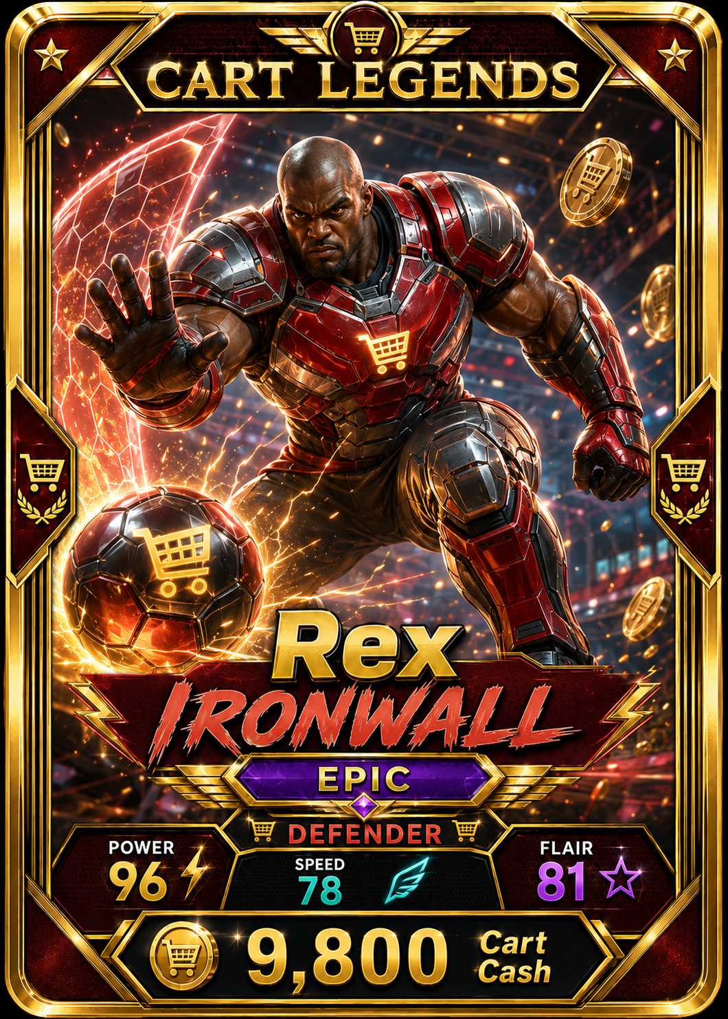 Cart Legends Rex Ironwall — Epic Defender