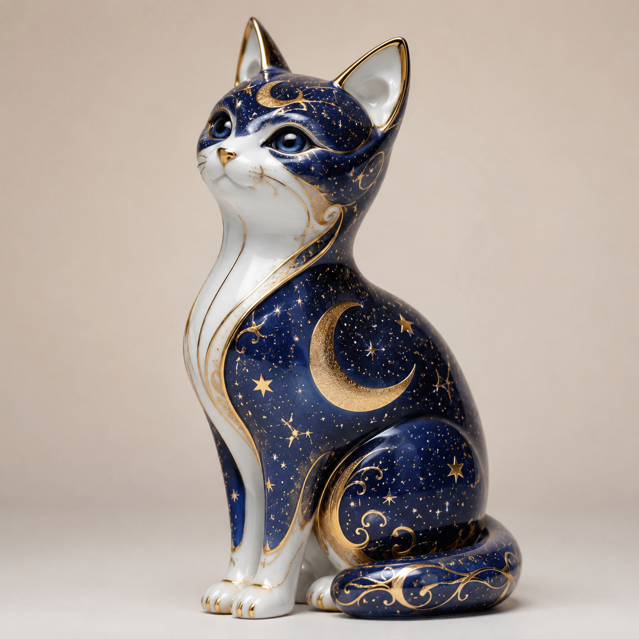 Studio Vermeil Porcelain Moon Cat