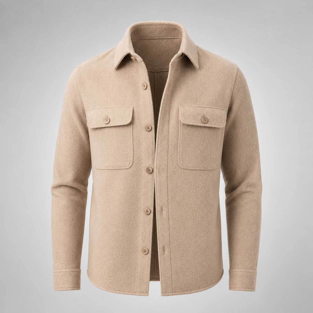 Aureli Cashmere Sand Overshirt