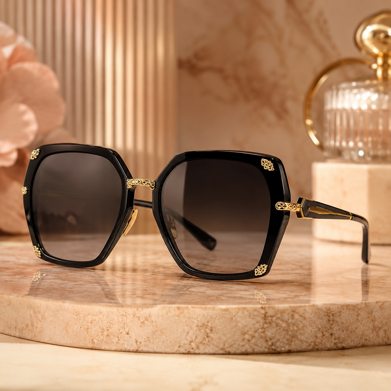 Solenne Noir Luxe Sunglasses