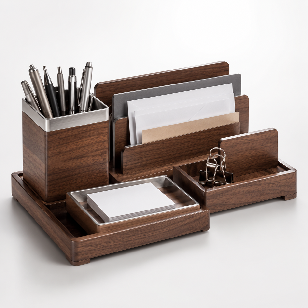 Aureli Brass Desk Organizer