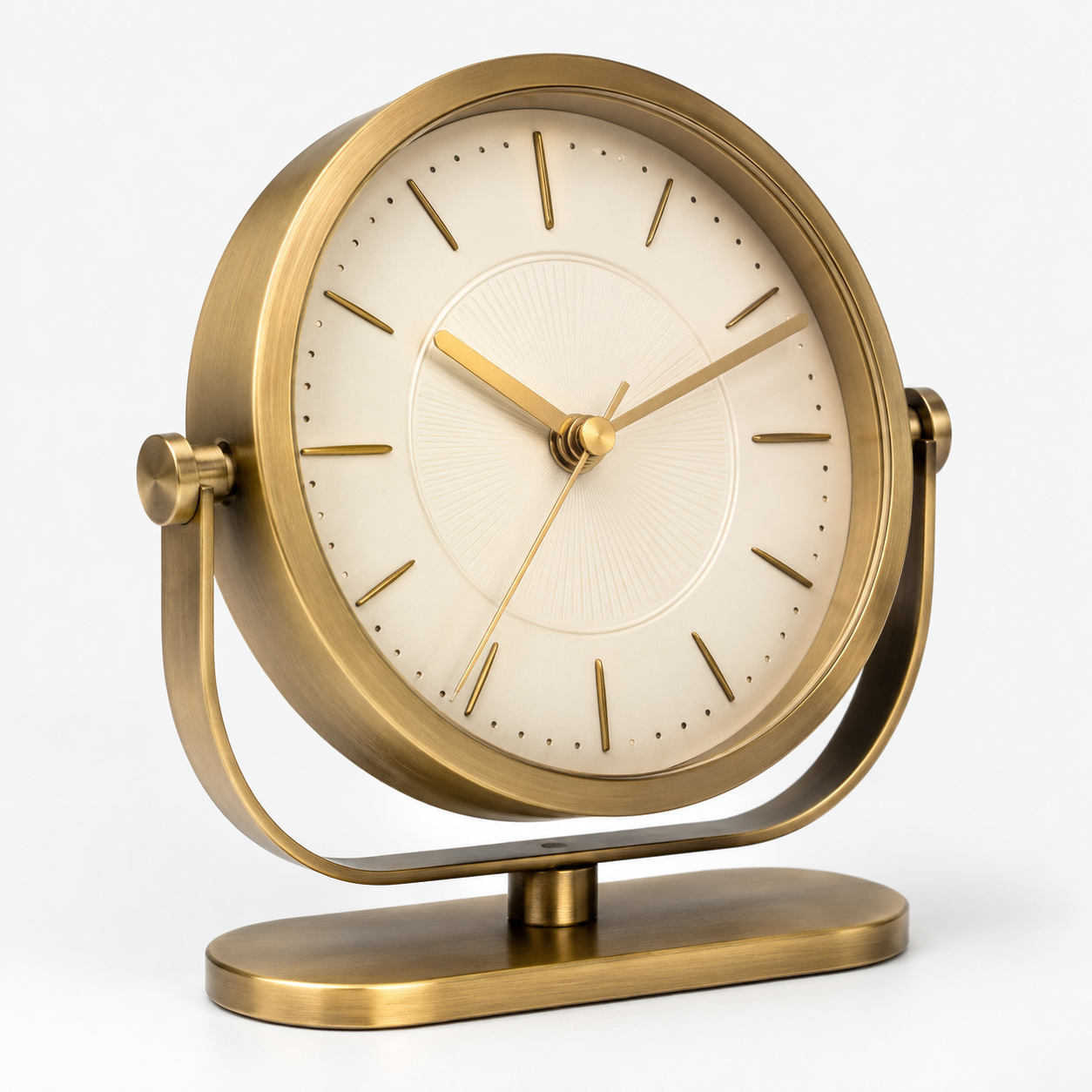 Meridian House Brass Desk Clock
